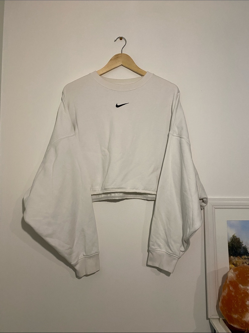 Nike Cropped Crew Sweatshirt - Embroidered Swoosh